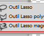 Selection outils lasso magnetique